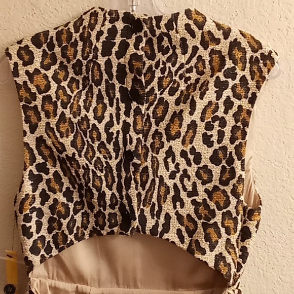 NEW Alice Olivia Boho Contemporary Size 10 Leopard Print Cream-Brown Colors B26 - Picture 6 of 16